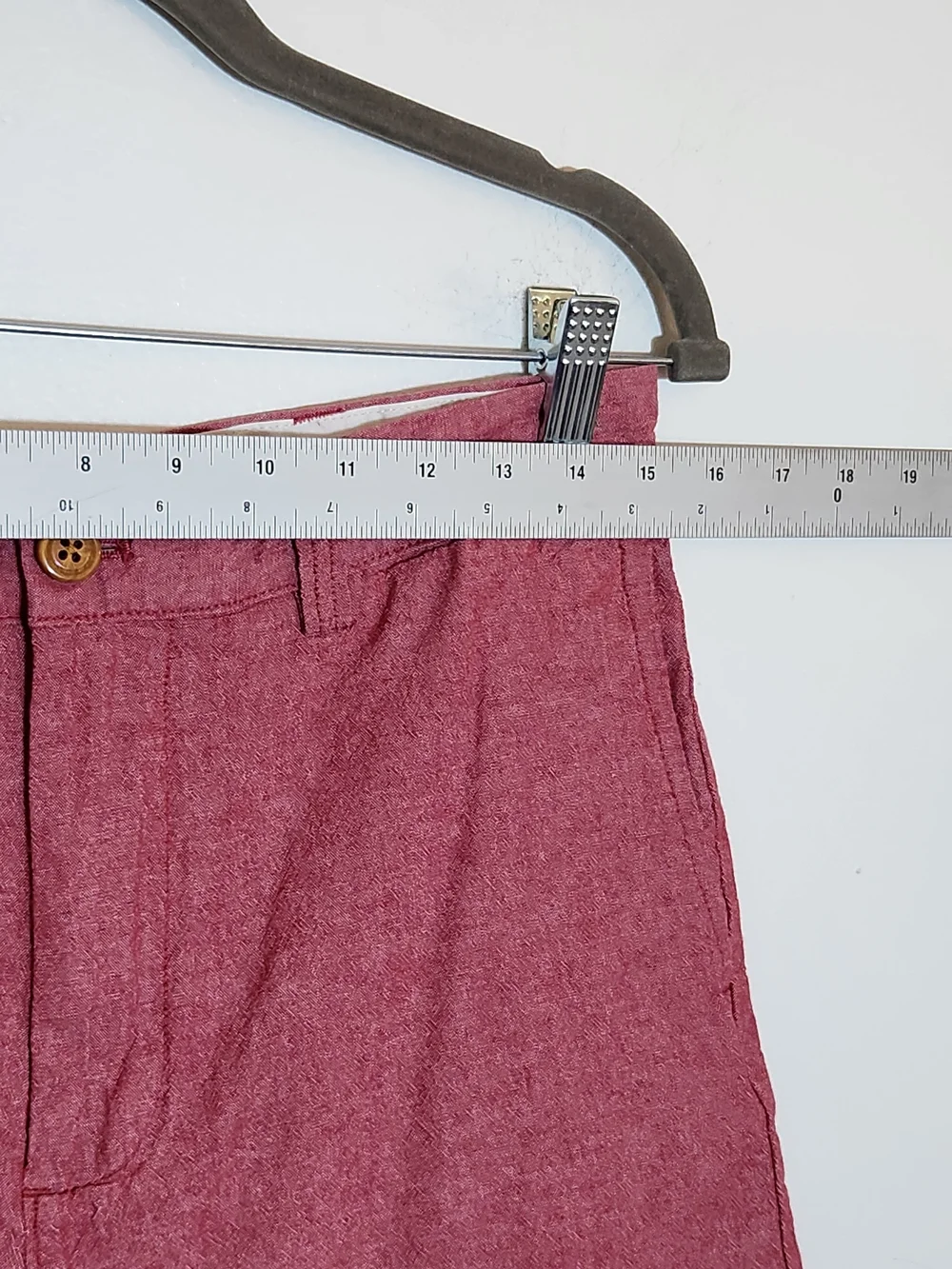 J. Crew Red Chambray Shorts Size 31